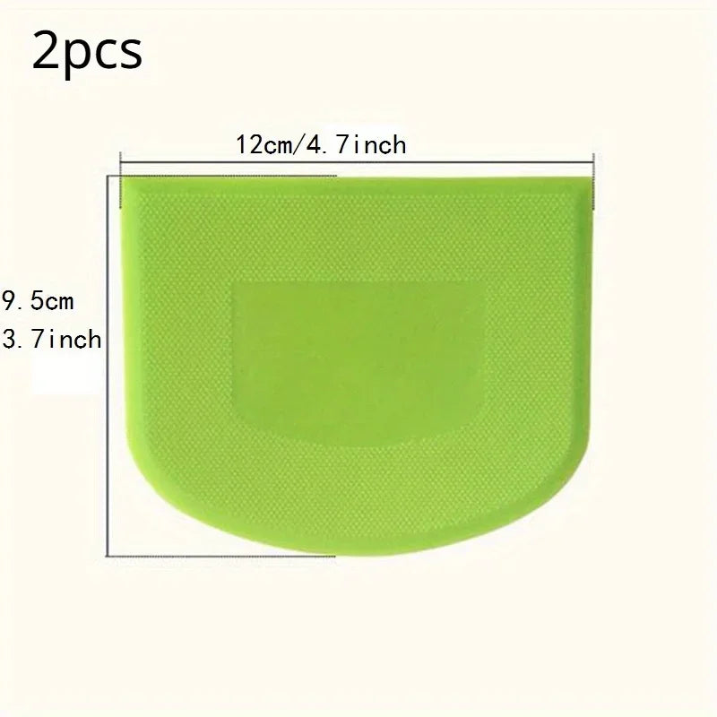 2-Pack Plastic Cake Spatula & Dough Scraper | Baking Tool Set Dough Scraper Set QXL 2pcs