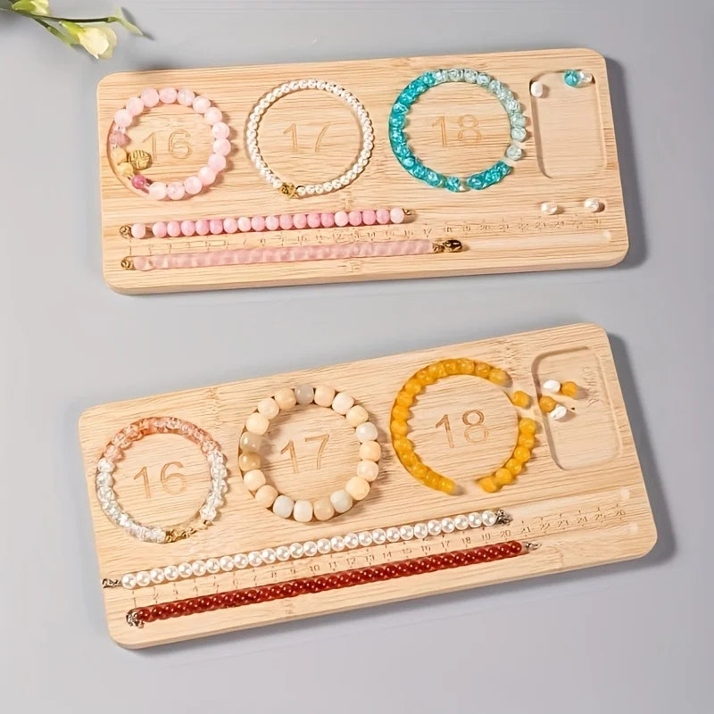Solid Wood Bead Board for Bracelets | Jewelry Design Tray Jewelry Making Tool QXL