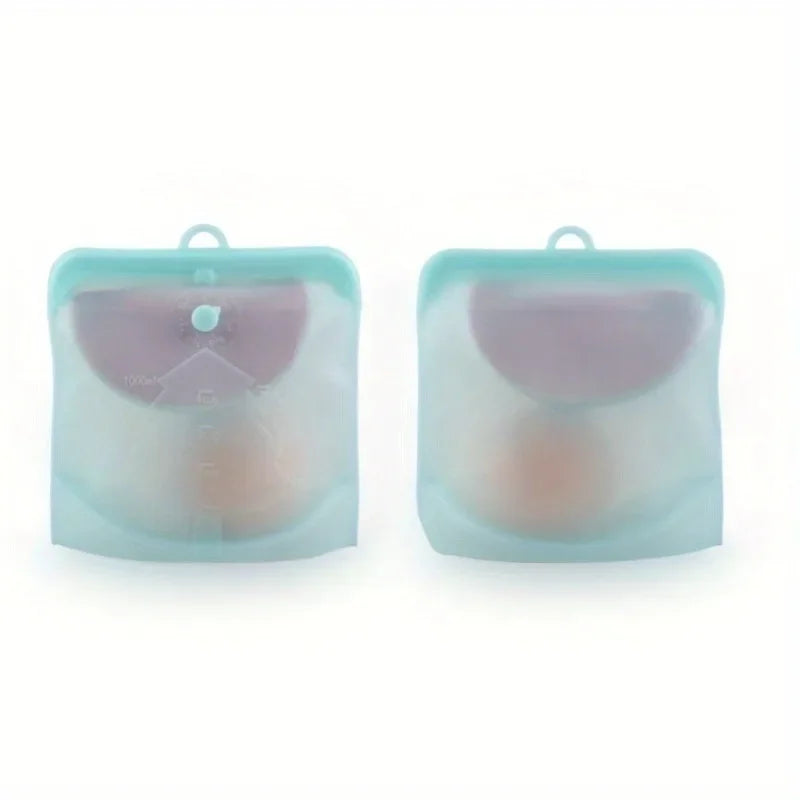 Silicone Vacuum Self-Sealing Food Storage Bag | Microwave Safe Food Storage Bag QXL