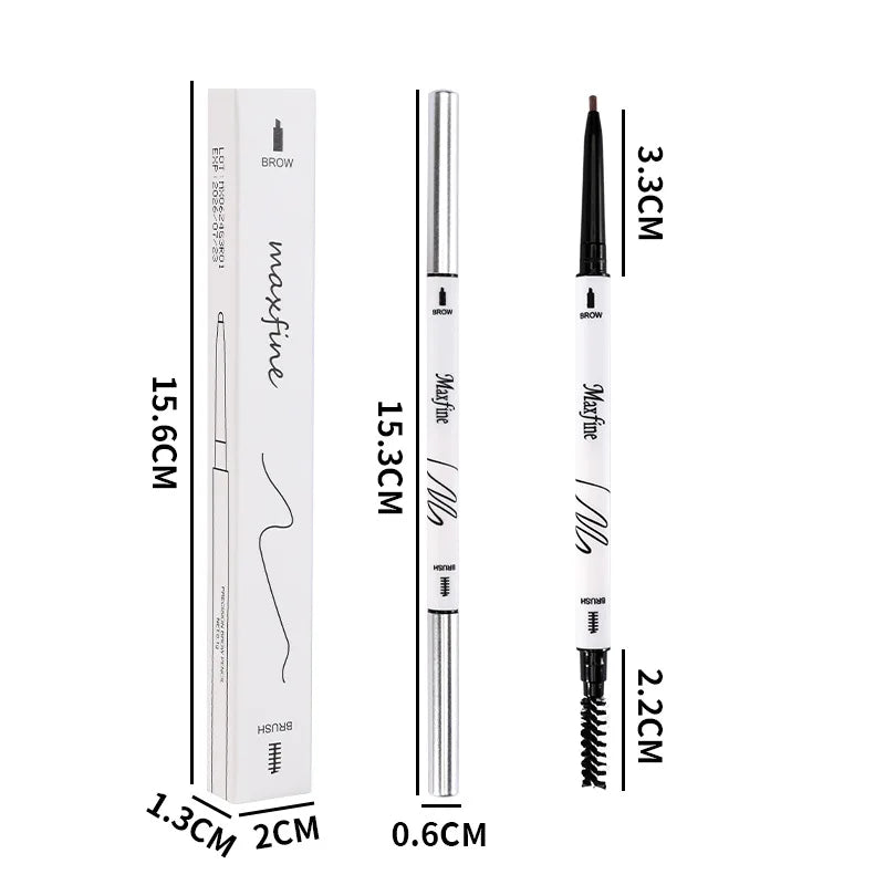 MAXFINE Double-Head Waterproof Eyebrow Pencil | High Pigment Eyebrow Pencil QXL