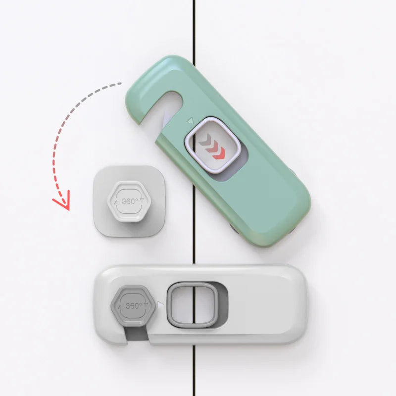 3-Pack Baby Safety Cabinet & Fridge Locks | Child-Proof Latch Baby Safety Lock QXL