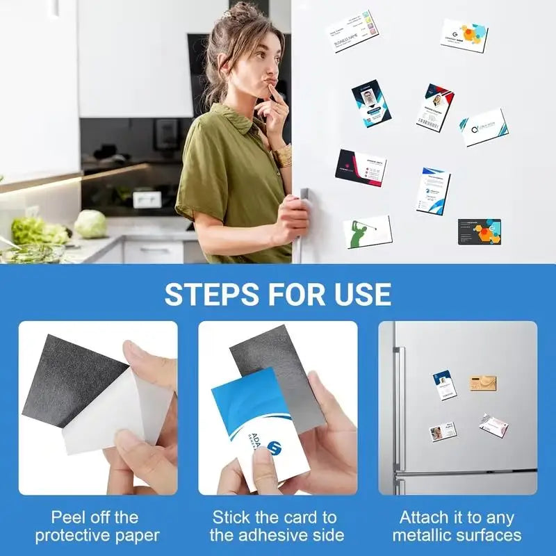20-Pack Self-Adhesive Magnetic Strips | Residue-Free Crafts Magnetic Craft Strips QXL
