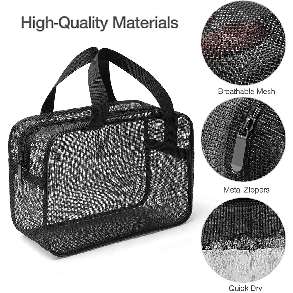 Mesh Shower Caddy Tote Bag | Portable Toiletry Organizer Toiletry Organizer Bag QXL