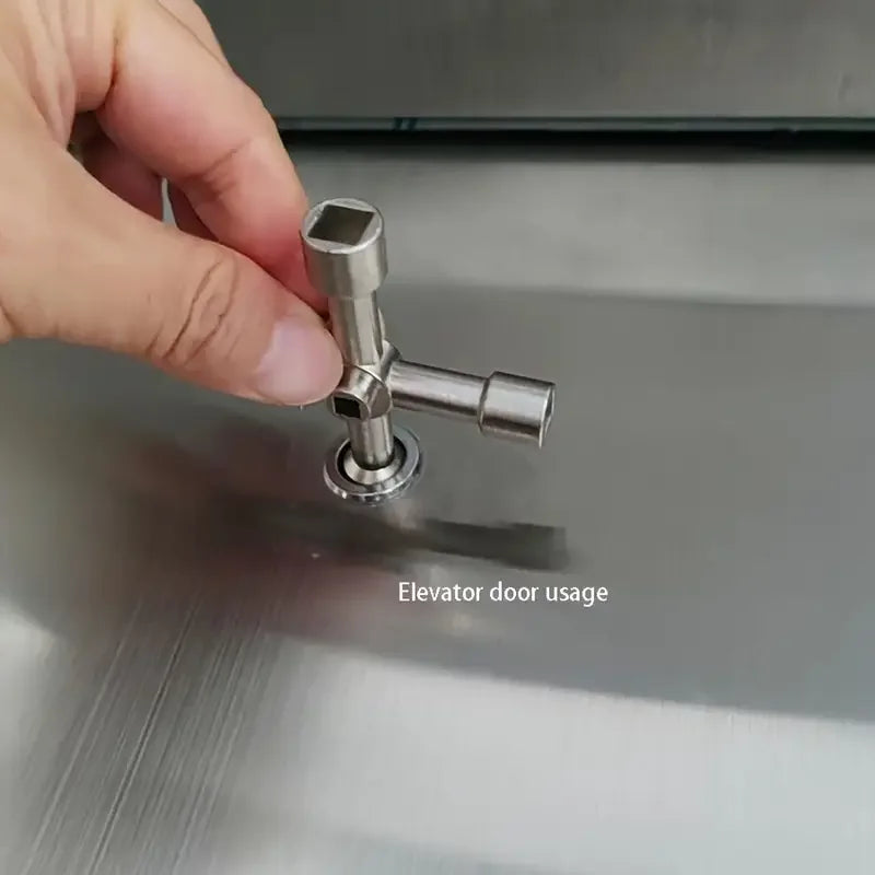 Multi-Function Cross Wrench | Zinc Alloy Triangle Key & Hex Tool Industrial Hand Wrench QXL