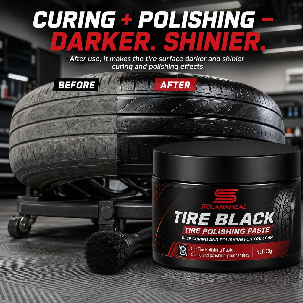 Tire Blackening Polishing Paste | UV Shield & Restore Tire Polishing Paste QXL