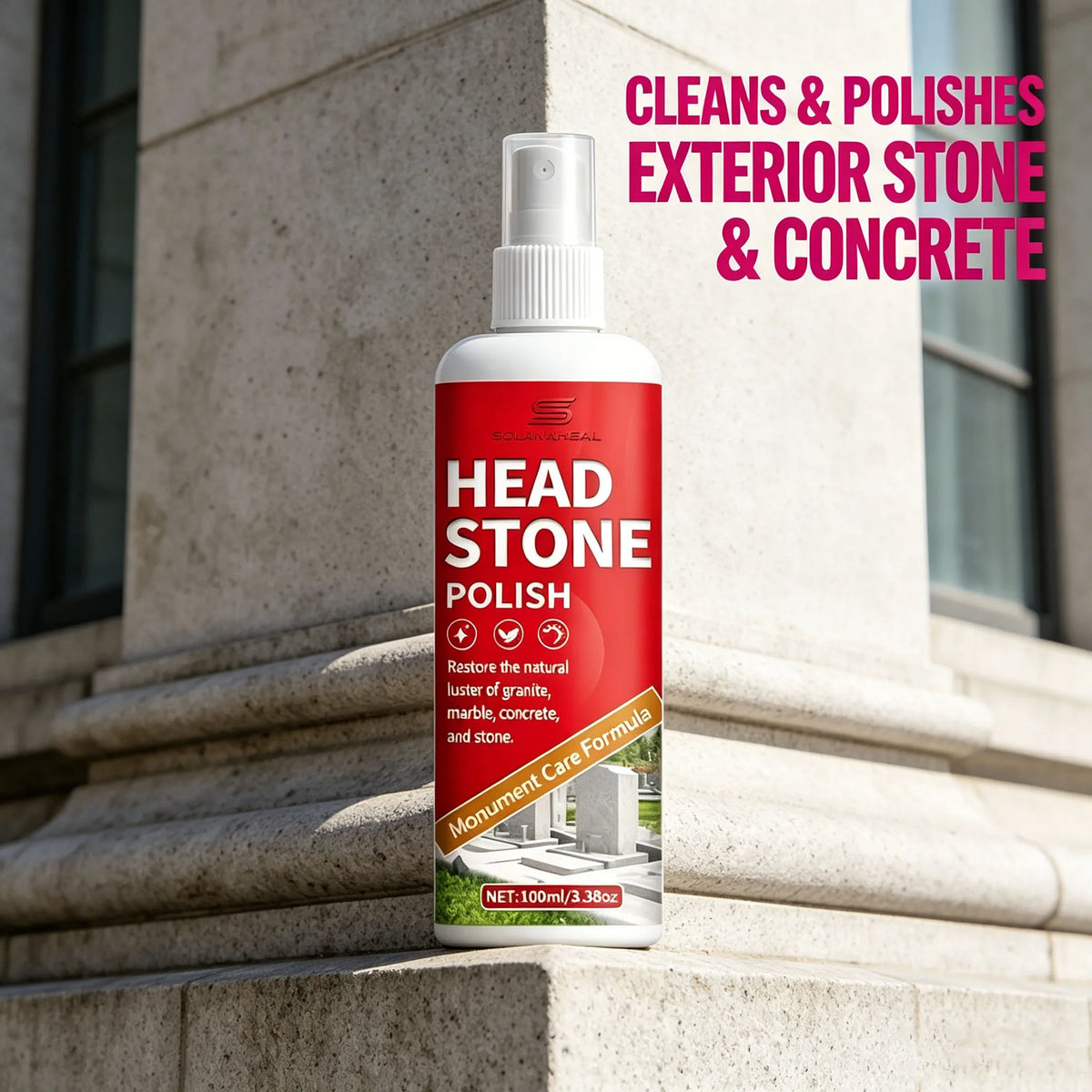 Headstone Polish Spray | Restores Granite, Marble & Stone Stone Polish Spray QXL