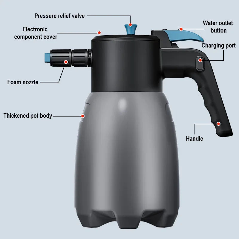 EAFC 1.7L Electric Snow Foam Cannon | Handheld Car Wash Sprayer Electric Foam Sprayer QXL