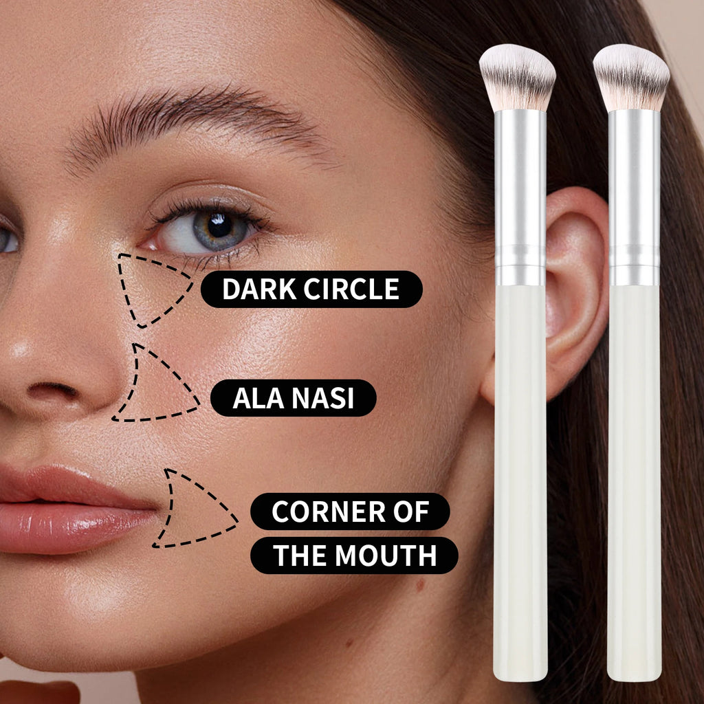 Ronshadow 2-Pack Concealer Blending Brush | Wood Handle Concealer Blending Brush QXL