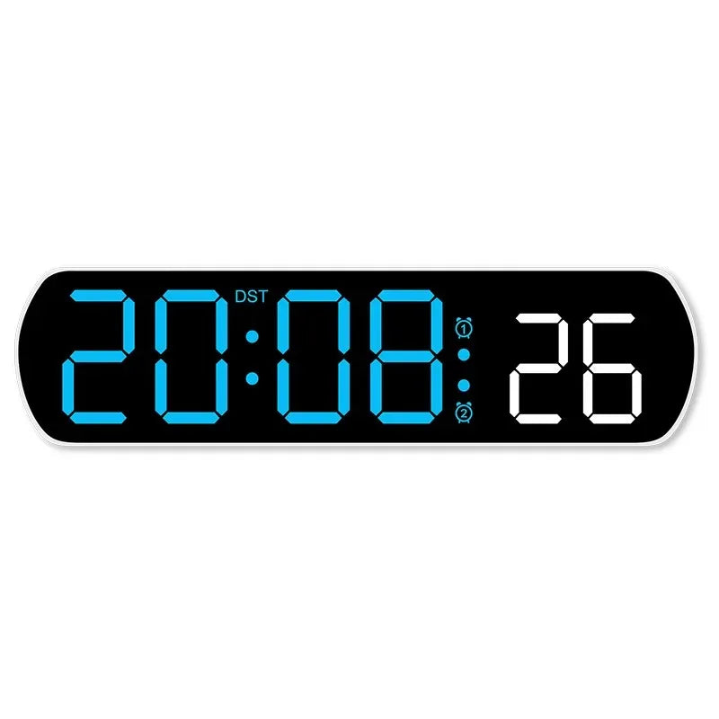 Voice-Activated LED Digital Alarm Clock | Temp, Date & Timer Digital Alarm Clock QXL Blue
