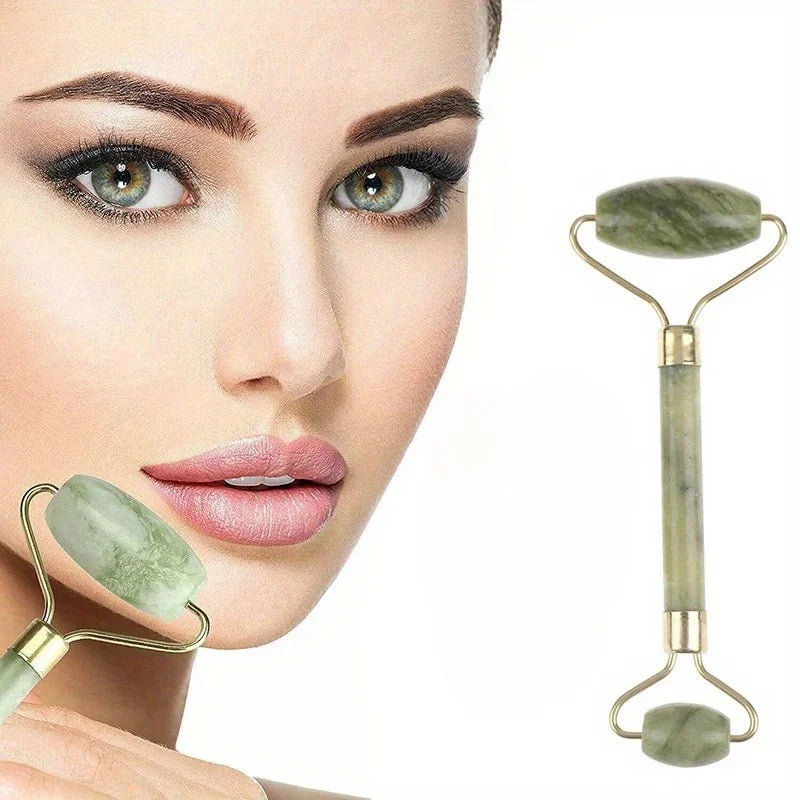 Natural Jade Roller & Gua Sha Set | Face & Body Massager Jade Roller & Gua Sha QXL