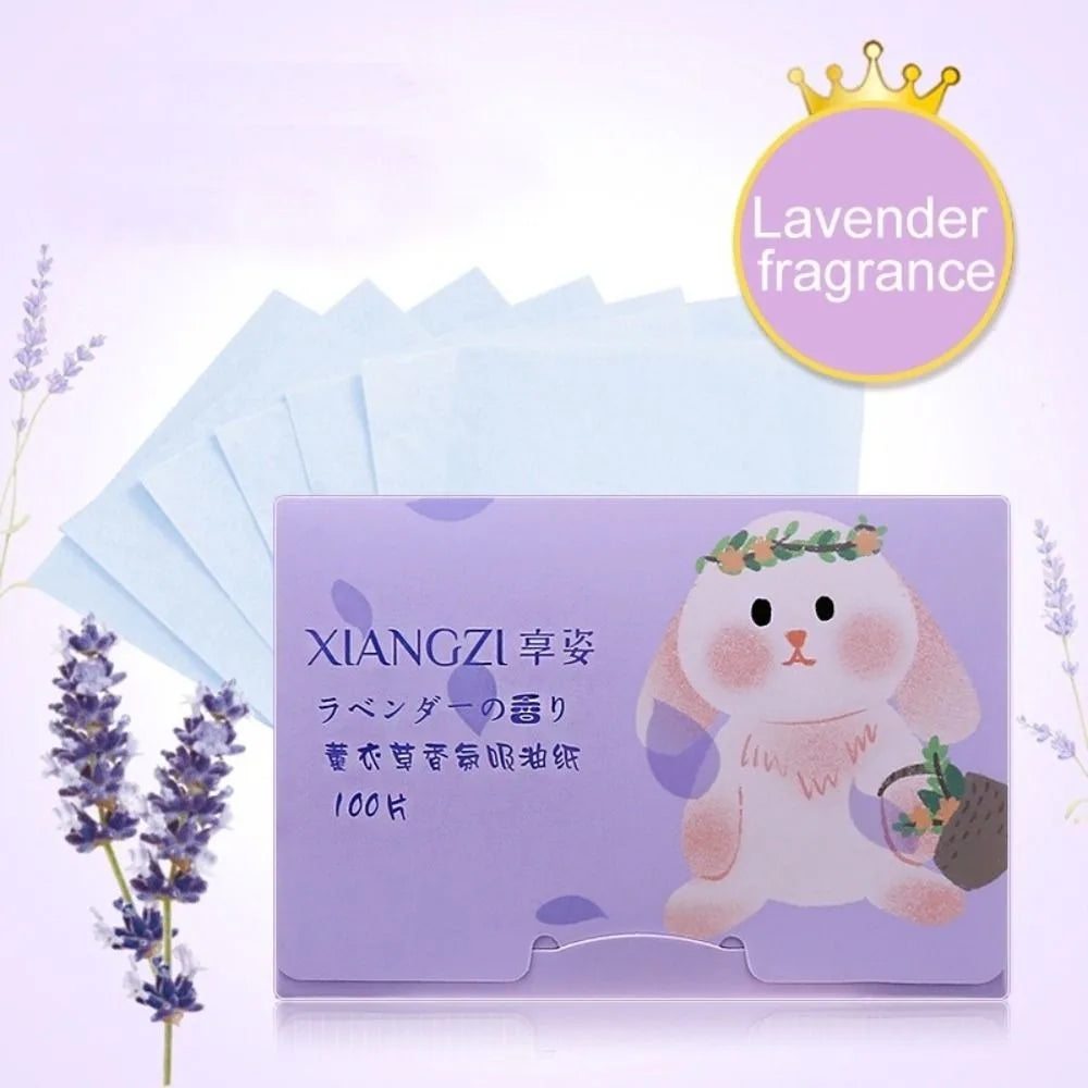 100-Pack Oil Blotting Sheets | Green Tea & Bamboo Charcoal Oil Blotting Sheets QXL