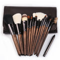 Zoreya 15-Piece Nylon Makeup Brush Set | Wood Handles Makeup Brush Set QXL ZP15 old model