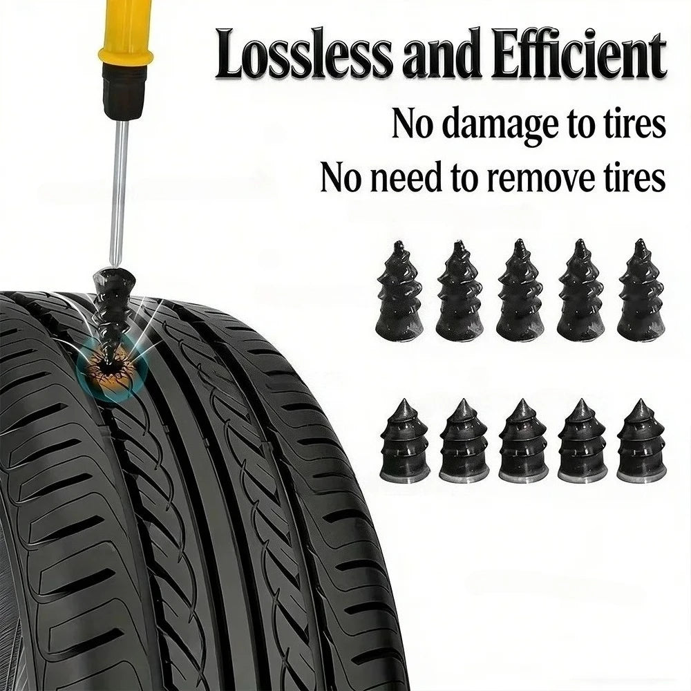 Motorbike Tubeless Tyre Repair Kit | Plugs, Awl & Valve Caps Tyre Repair Kit QXL