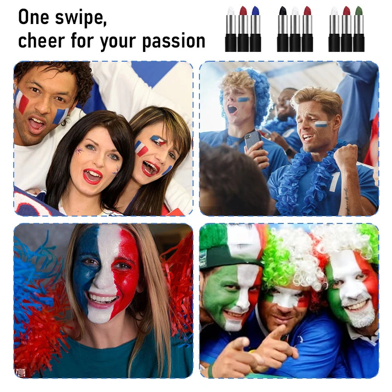 6-Color Body Paint Sticks | Quick-Dry Face & Body Art Body Paint Sticks QXL