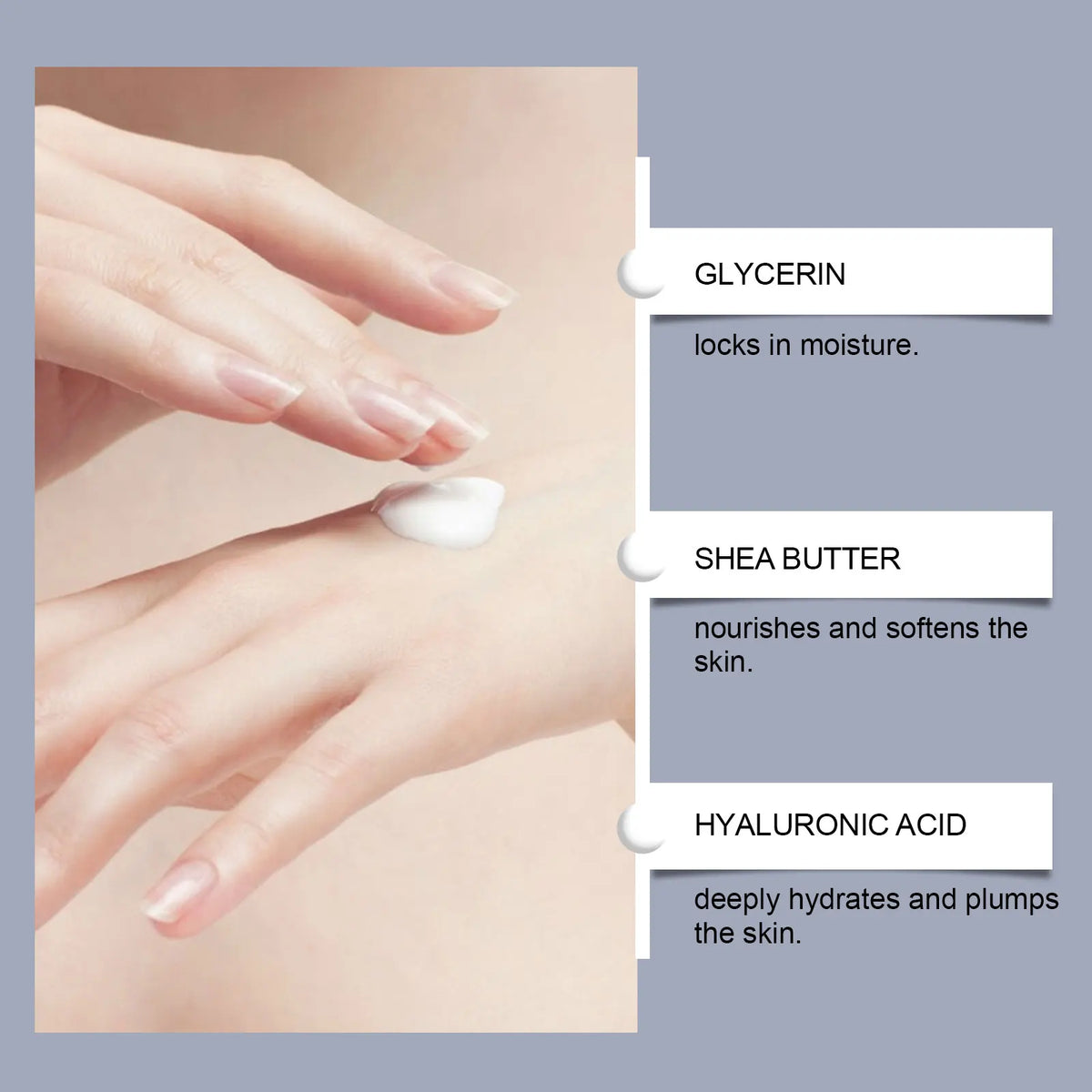 OceAura Hyaluronic Acid Hand Cream | Avocado Oil & Shea 30g Hand Cream QXL