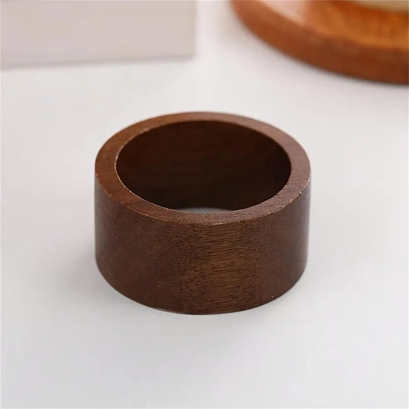 Handmade Wooden Napkin Rings Set of 2 | Rustic Farmhouse Wooden Napkin Rings QXL