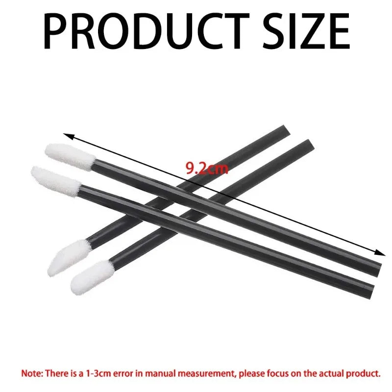 100-Pack Disposable Lip Brushes & Lash Extension Wands Disposable Makeup Applicators QXL