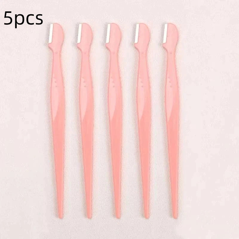 Precision Round Head Eyebrow Trimmers | Stainless Steel 2/3/5-Pack Eyebrow Trimmer QXL 5pcs Orange