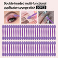 50-Pack Double-Ended Eyeshadow Sponge Applicators | Purple Disposable Makeup Applicator QXL PURPLE