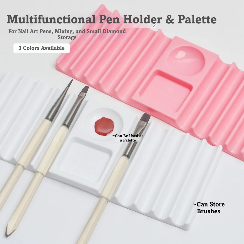 10-Compartment Nail Art Tool Holder & Color Palette Stand Nail Art Organizer QXL