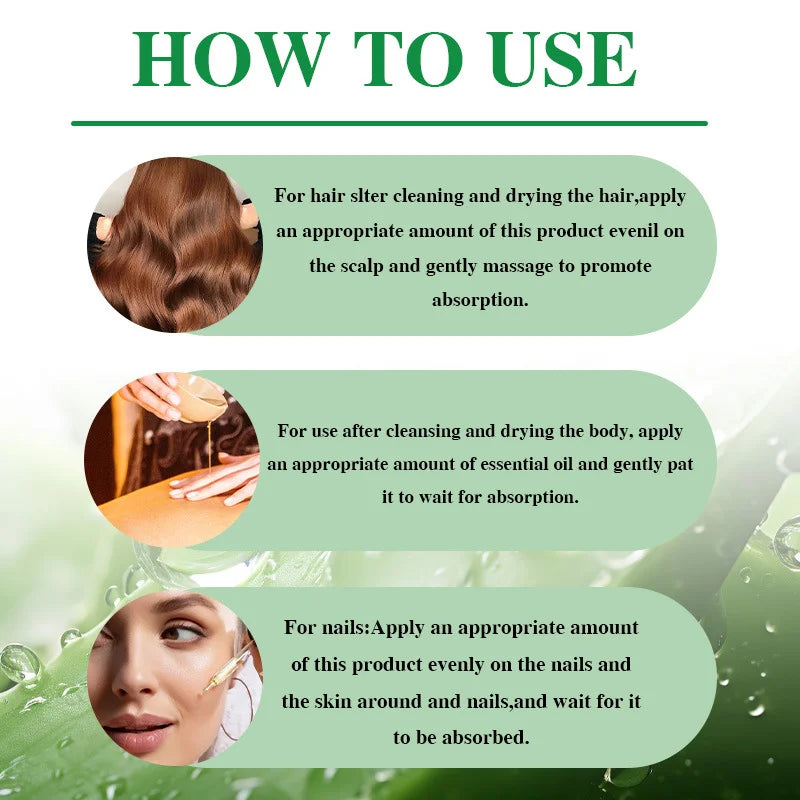 Aloe Vera Essential Oil | Face, Body, Hair & Nail Care Botanical Facial Oil QXL