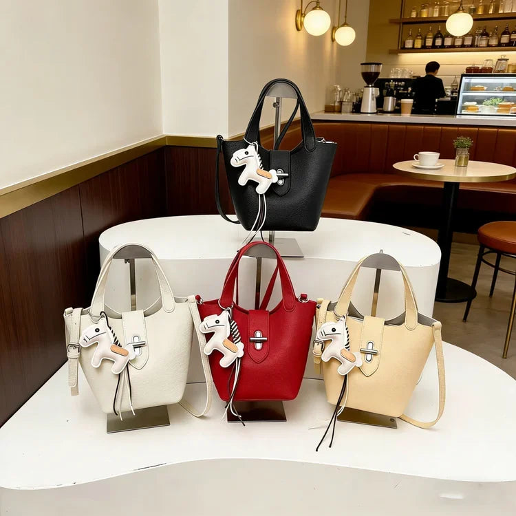 Luxury Leather Diaper Bag for Women | Elegant Vintage Style Leather Diaper Bag QXL