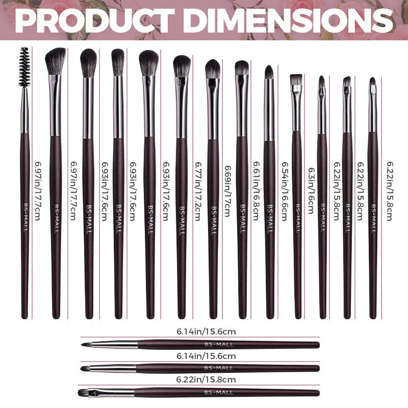 16-Piece Pearlescent Professional Makeup Brush Set Makeup Brush Set QXL