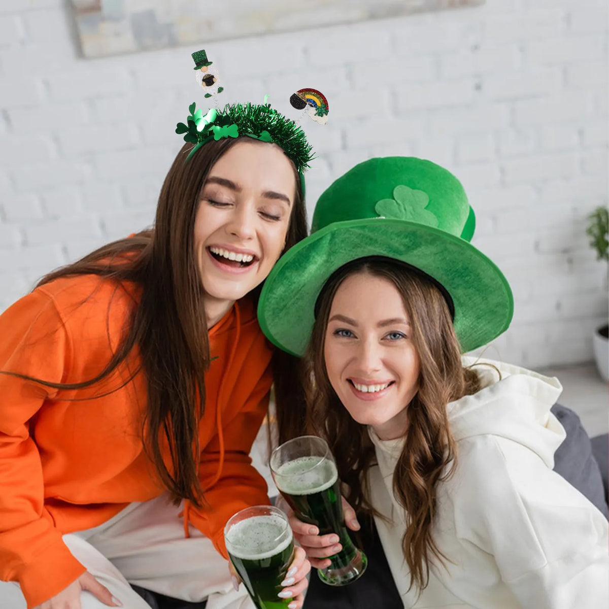 Green Shamrock St. Patrick's Day Elastic Headband | Hair Hoop Festive Hair Headband QXL Default Title