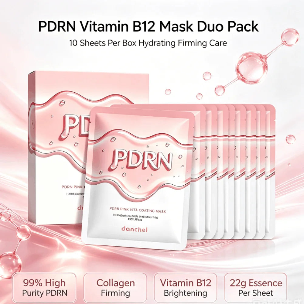 PDRN Collagen Sheet Mask 10-Pack | Hydrating & Firming Sheet Face Mask QXL