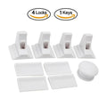 Magnetic Cabinet Safety Locks for Babies & Toddlers | No-Drill Cabinet Safety Lock QXL A61 4 locks 1 key
