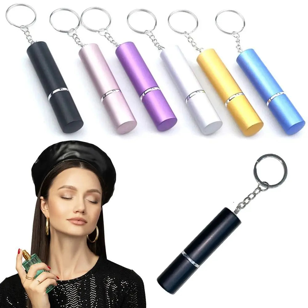 5ml Mini Metal Refillable Perfume Spray Bottle with Keychain Perfume Spray Bottle QXL