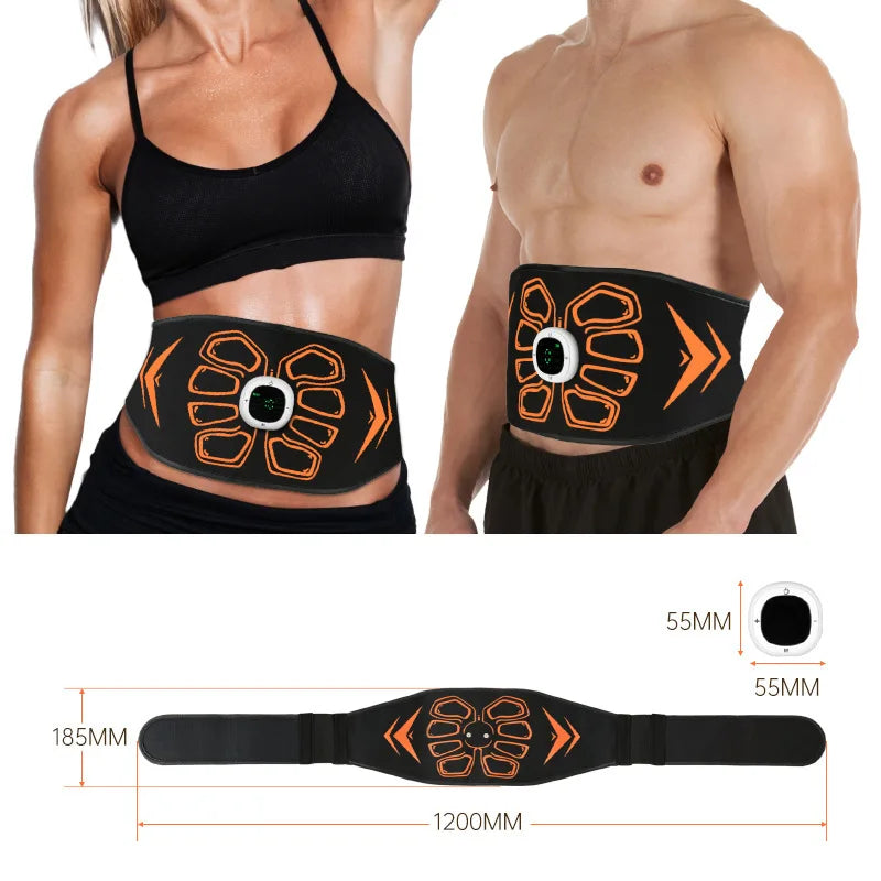 Smart EMS Abs Toning Belt | 10 Modes, USB-C Rechargeable EMS Abs Toning Belt QXL orange