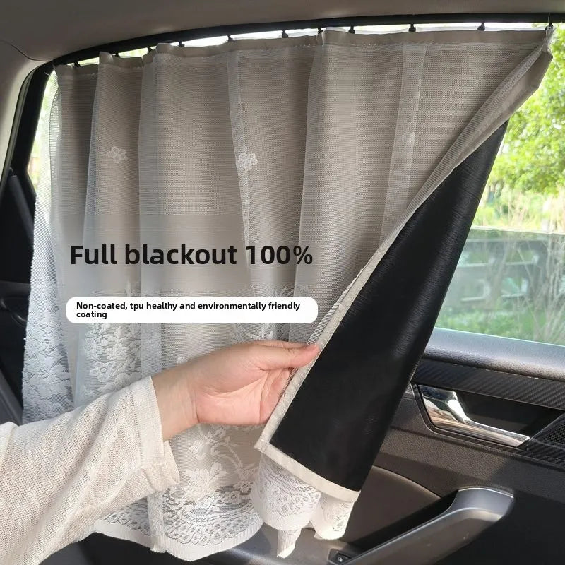 Car Privacy Curtains | Rear Seat Divider & Sun Shade Cover Car Window Curtain QXL