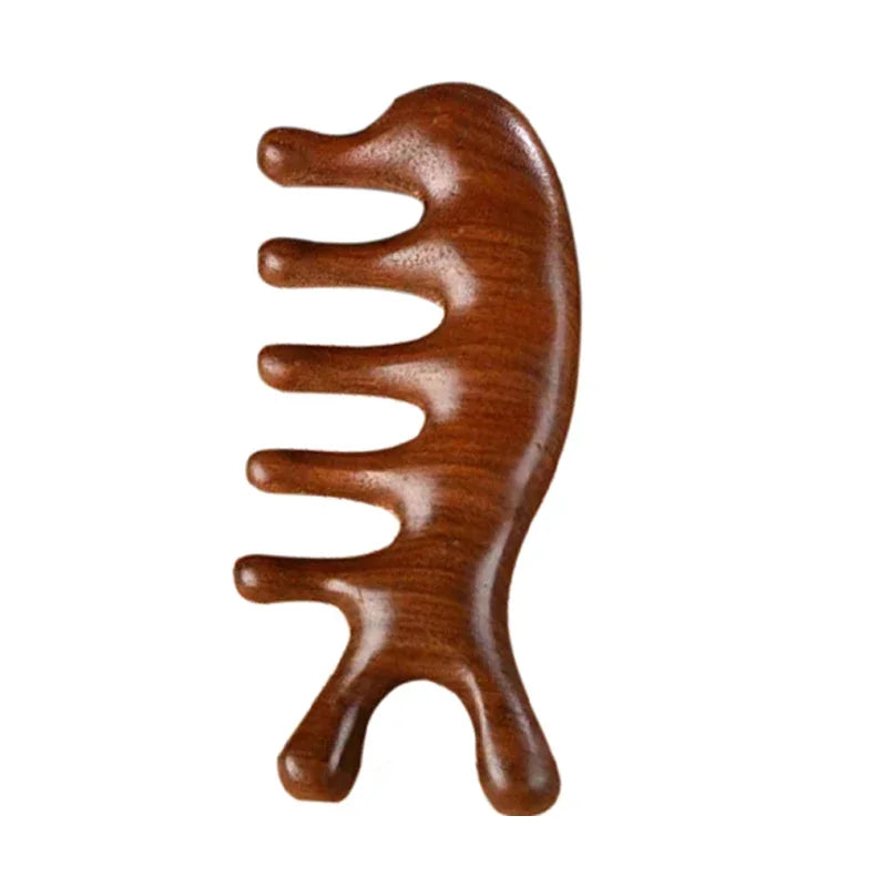 Sandalwood Massage Comb | Scalp & Body Massager Tool Scalp Massage Comb QXL Type 2