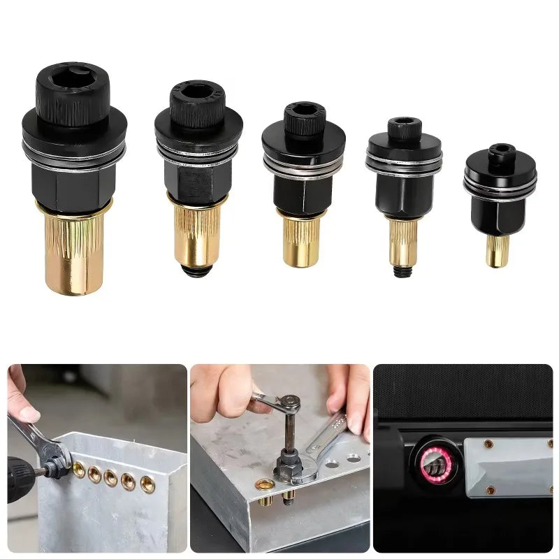 M3–M12 Rivet Nut Tool Kit | Carbon Steel Manual & Drill Set Rivet Nut Tool Kit QXL