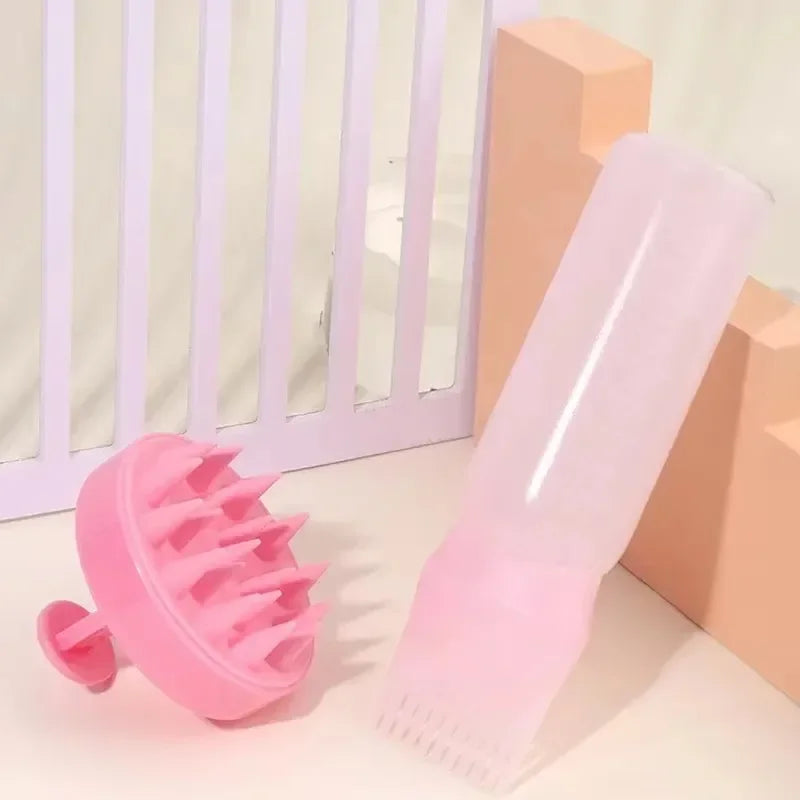 Silicone Scalp Massage Brush & Hair Dye Applicator Bottle Hair Dye Applicator QXL