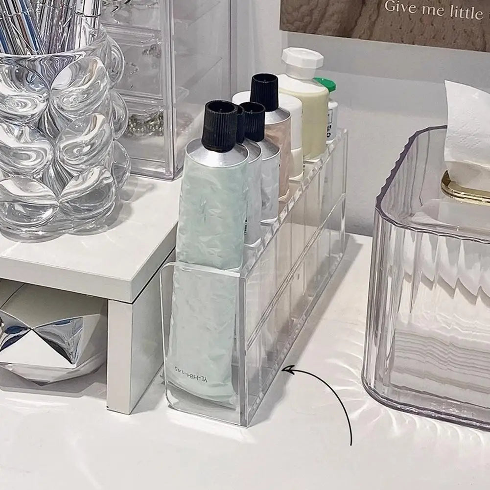 7-Section Clear Acrylic Makeup Organizer & Display Stand Makeup Organizer Stand QXL