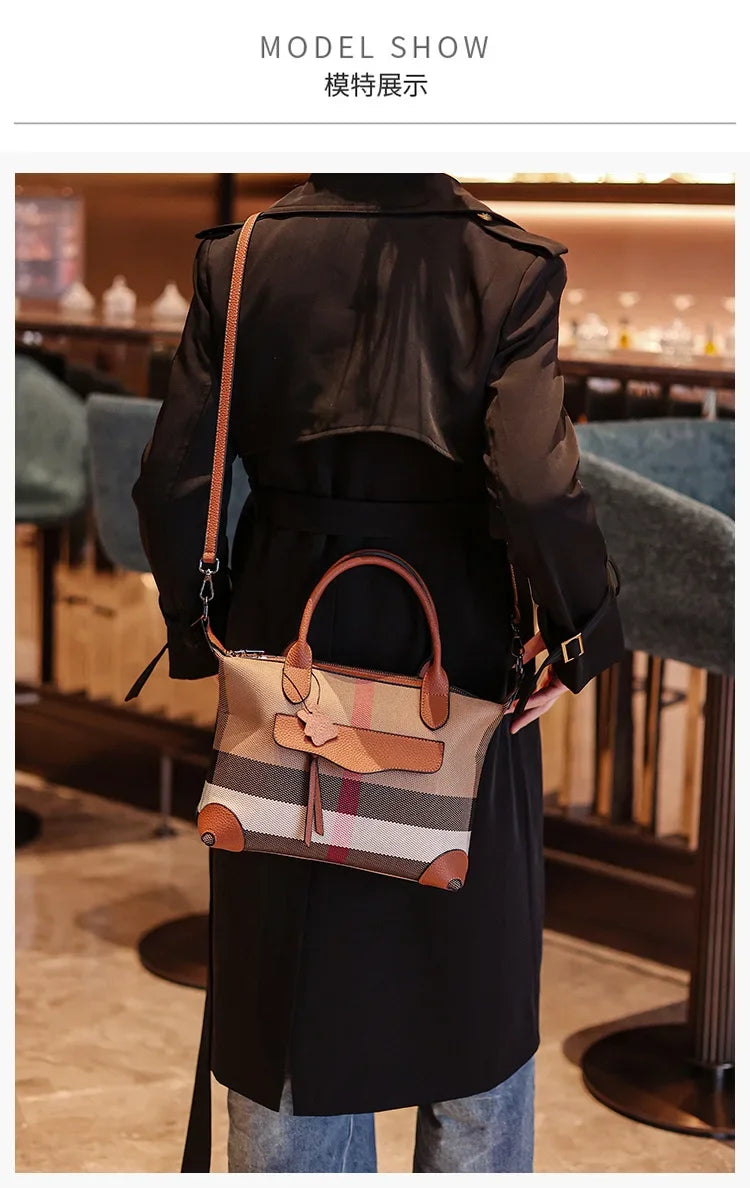 Luxury Leather Diaper Bag | Large Crossbody Tote for Moms Leather Diaper Bag QXL
