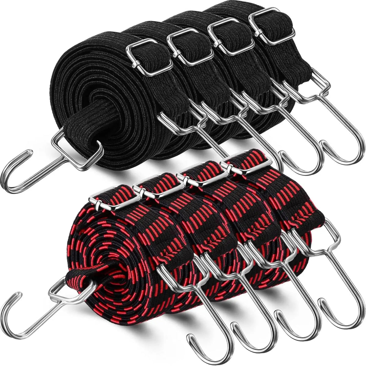 3cm Elastic Cargo Tie Down Strap with Metal Hooks 1–5M Elastic Cargo Strap QXL
