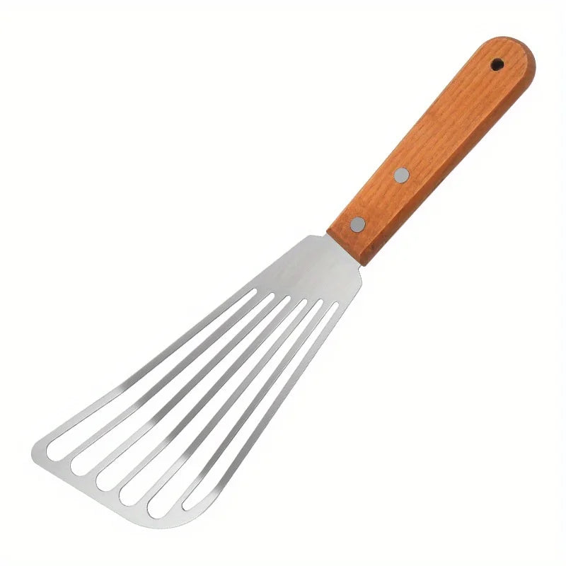 Stainless Steel Non-Slip Frying Spatula | Fish Egg Steak Frying Spatula QXL 1pc