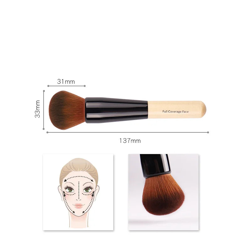 Flat Top Foundation Brush | Contour & Powder Face Brush Foundation Makeup Brush QXL