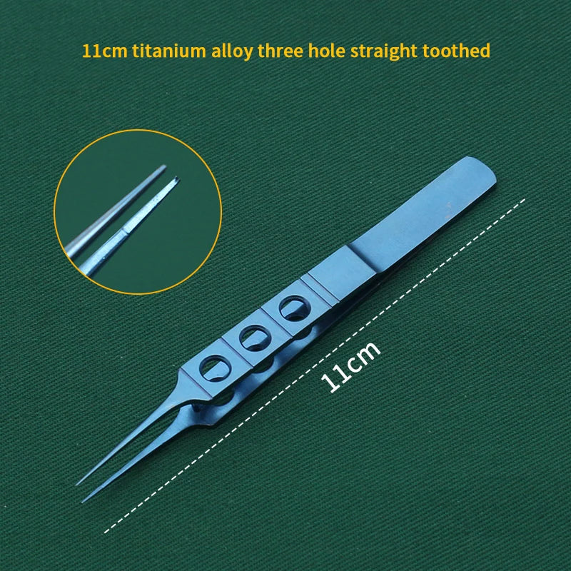 Toothed Precision Tweezers | Titanium & Steel Eyelid Tool Precision Eyelid Tweezers QXL 2 Blue