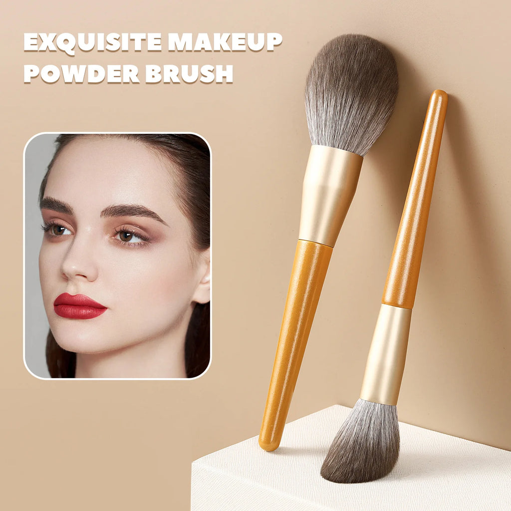 Large Loose Powder Brush | Gold-Plated Soft Makeup Brush Loose Powder Brush QXL