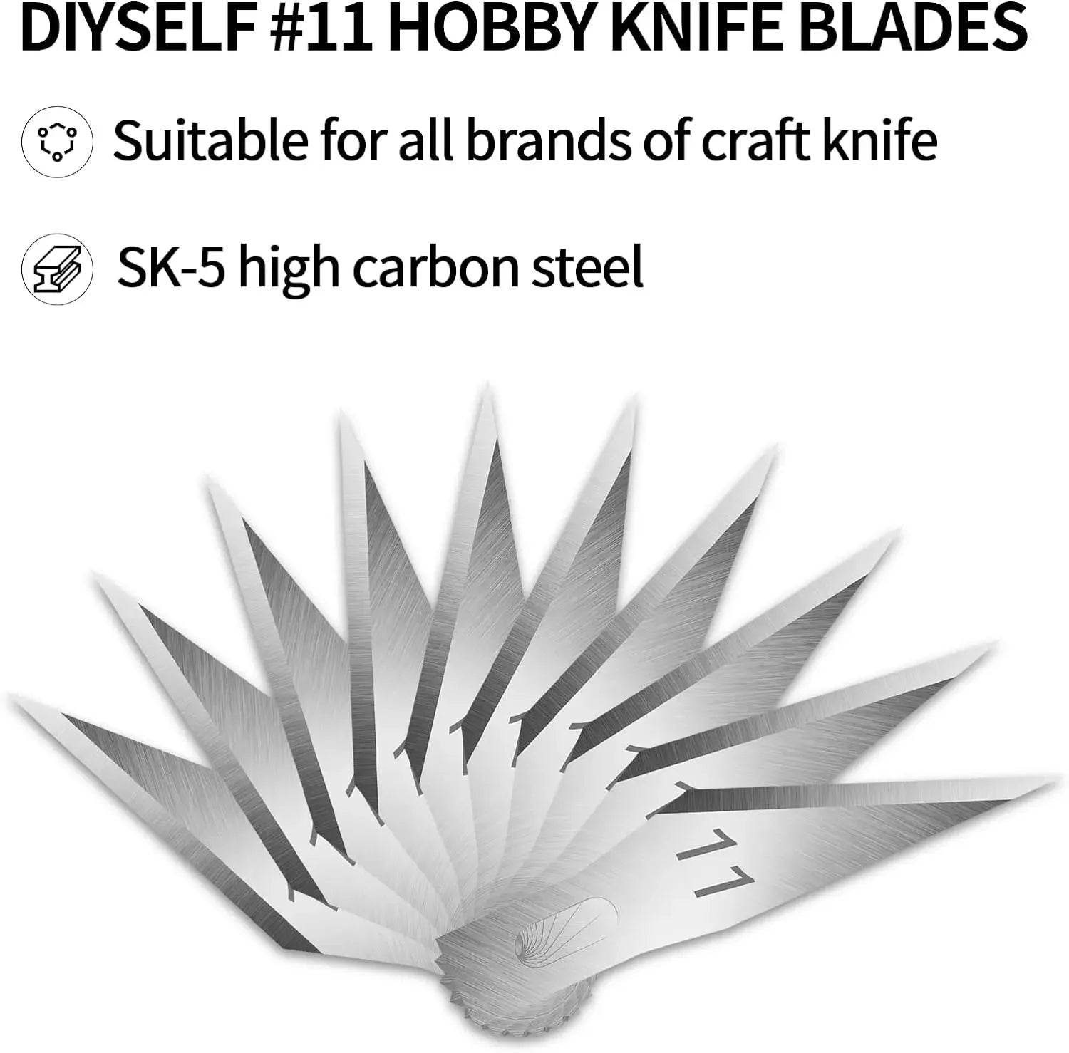 #11 Craft Knife Blades 100/200/300-Pack | High Carbon Steel Craft Knife Blades QXL