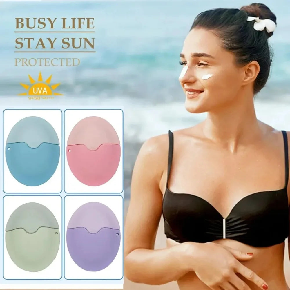 Silicone Sunscreen Lotion Applicator | Refillable Roll-On Sponge Lotion Applicator QXL