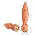 Brass Lotus Gua Sha Eye & Face Massage Stick | Dual-Ended Gua Sha Massage Stick QXL Brown
