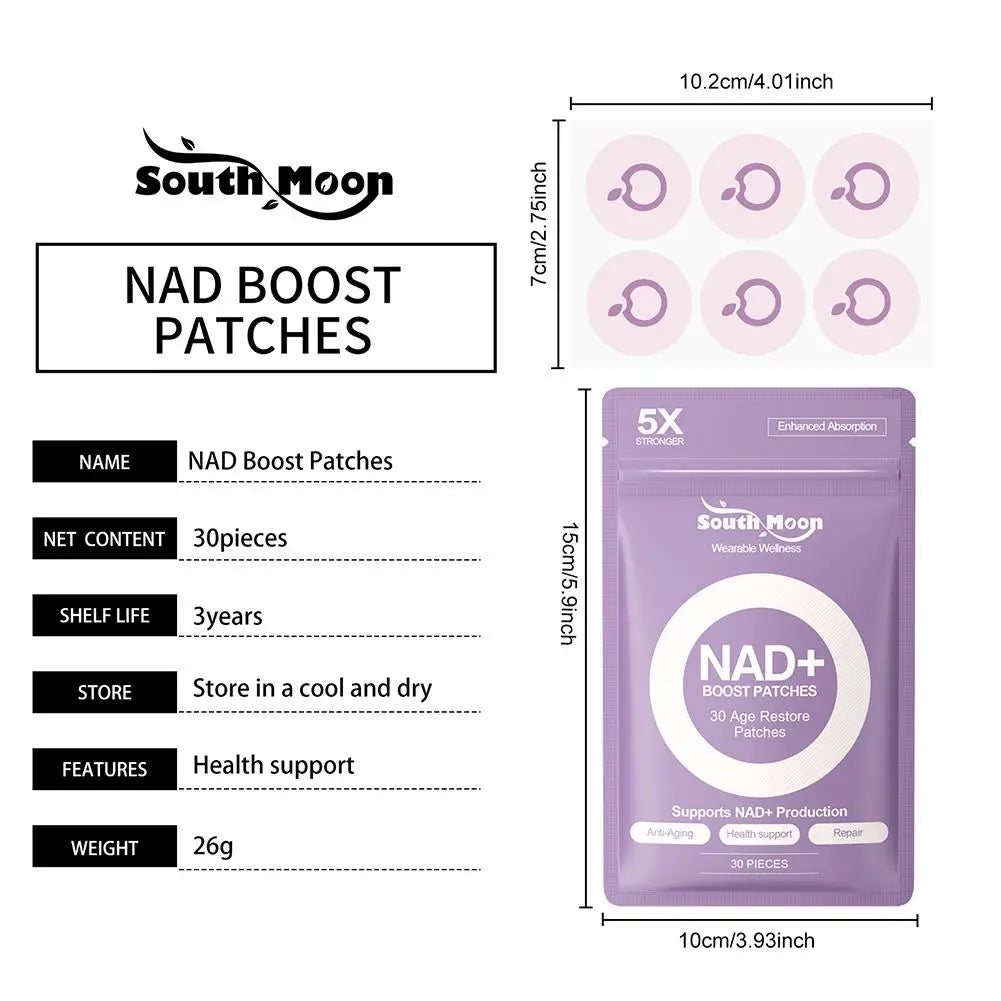 NAD+ Transdermal Body Care Patches 30-Pack | Skin Nourishing Transdermal Skin Patch QXL