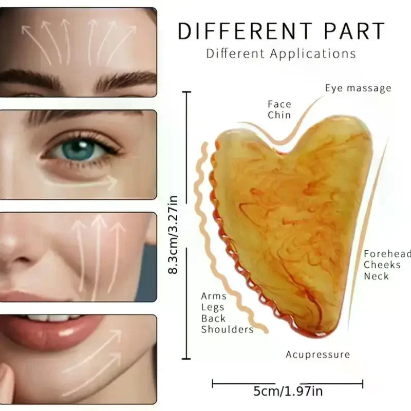 Resin Gua Sha Scraper – Facial Massage & Face Lifting Tool Gua Sha Scraper QXL
