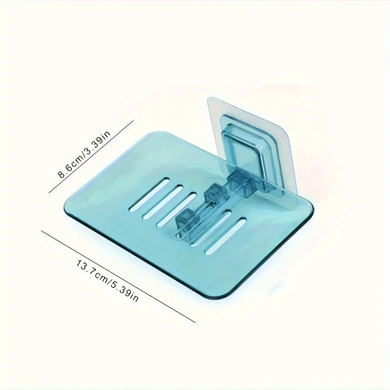 Wall-Mounted Transparent Soap Tray | Easy Install Holder Soap Tray Holder QXL