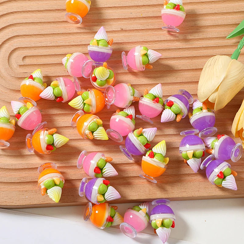 6-Pack Miniature Ice Cream Sundae Dollhouse Accessories 1:12 Dollhouse Miniatures QXL